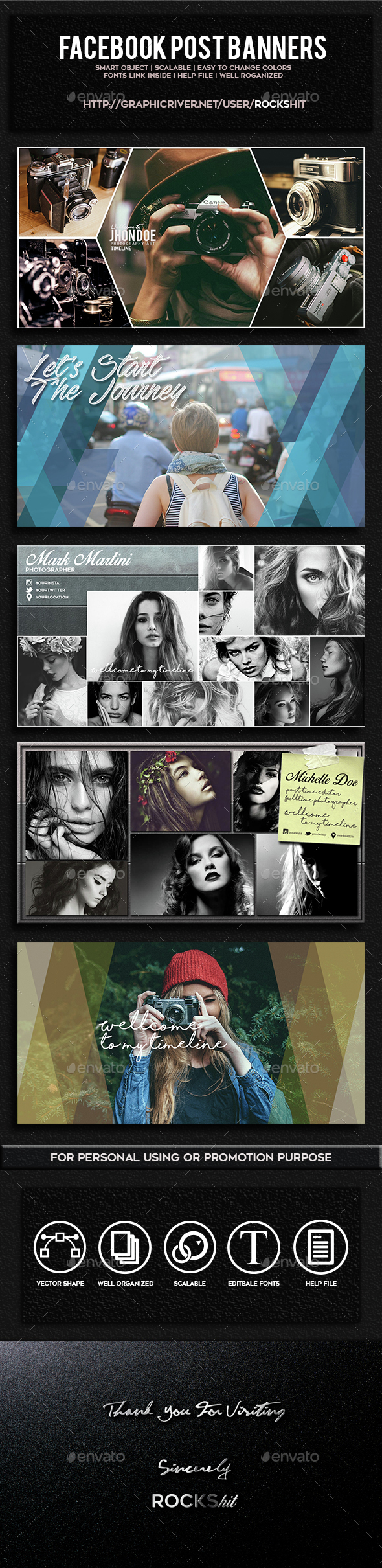 Facebook Post Banners Vol. 1 - Facebook Timeline Covers Social Media