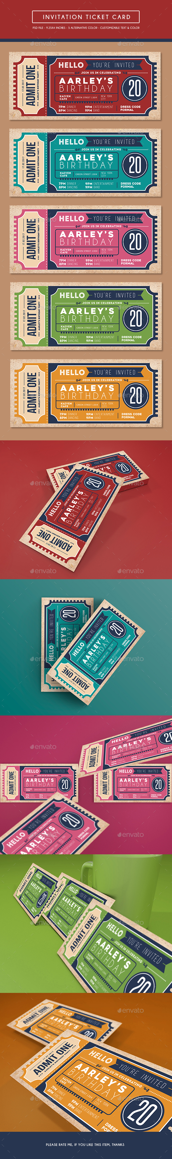Invitation Ticket - Invitations Cards & Invites