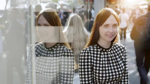 Urban Lifestyle Portrait of Young Happy Female Person alt
