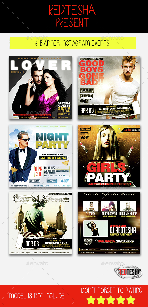 Instagram Banner Events - Banners & Ads Web Elements