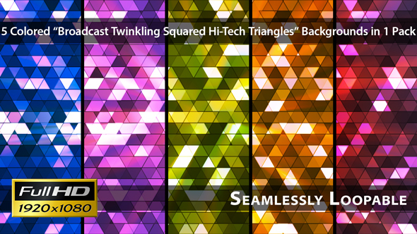 Broadcast Twinkling Squared Hi-Tech Triangles - Pack 01 alt