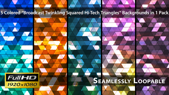 Broadcast Twinkling Squared Hi-Tech Triangles - Pack 02 alt