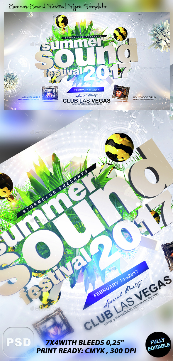 Summer Sound Festival Flyer Template - Events Flyers
