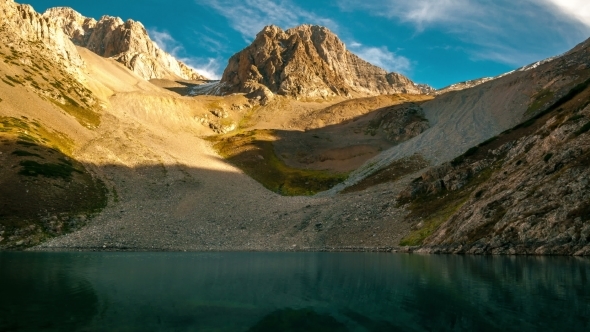 Splashes Of Water In a Mountain Lake The Gorge Sayramsu, Kazakhstan alt