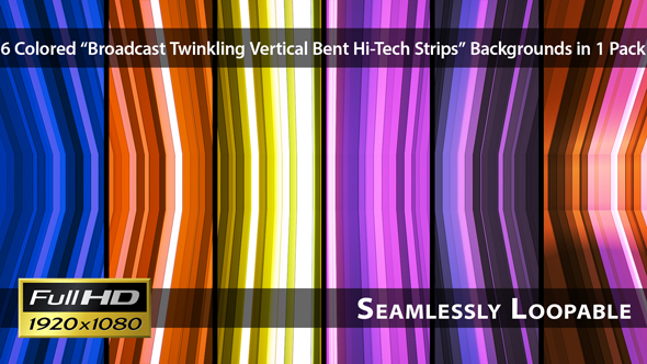 Broadcast Twinkling Vertical Bent Hi-Tech Strips - Pack 01