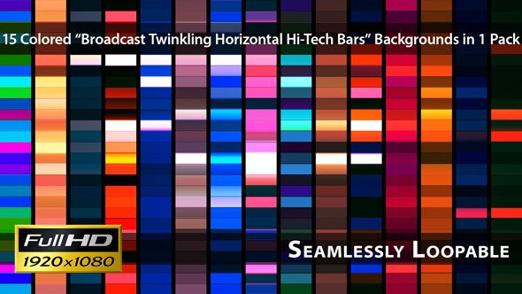 Broadcast Twinkling Horizontal Hi-Tech Bars - Pack 03
