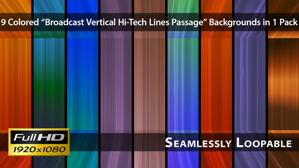 Broadcast Vertical Hi-Tech Lines Passage - Pack 01