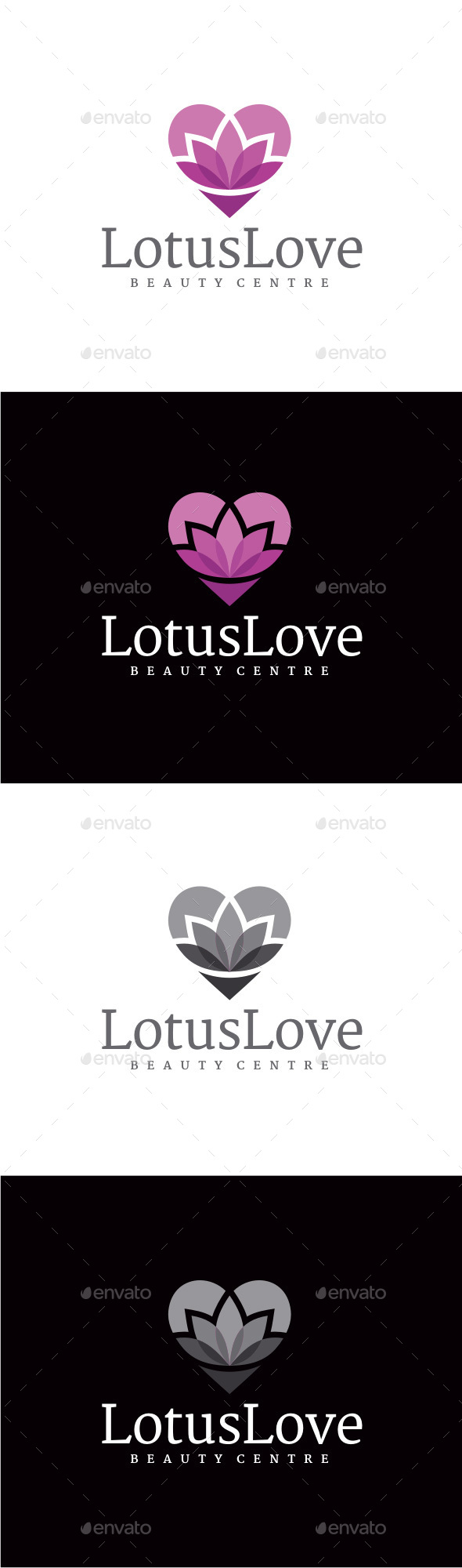 Lotus Love Logo - Nature Logo Templates