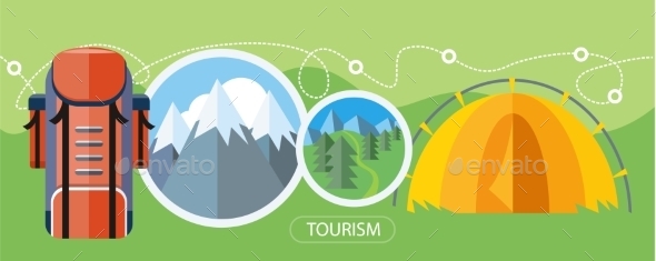 Camping Tourism Concept - Landscapes Nature
