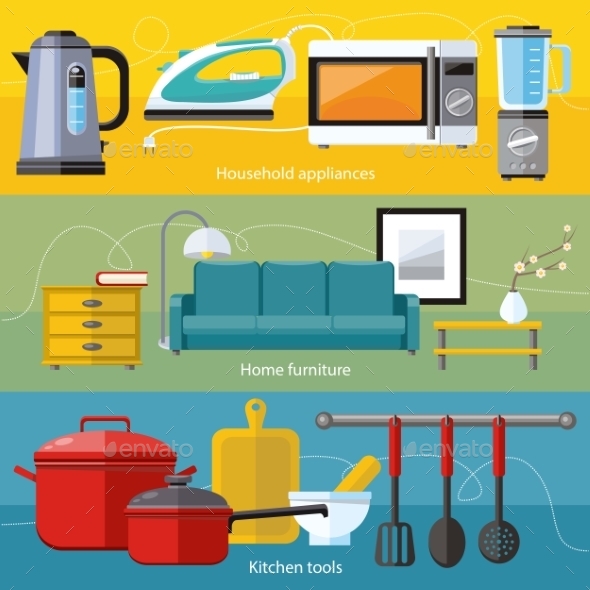 Household Appliance, Furniture, Cooking Serve Meal - Food Objects