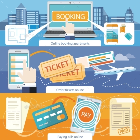 Pay Bills, Online Booking Apartments, Order Ticket - Web Technology