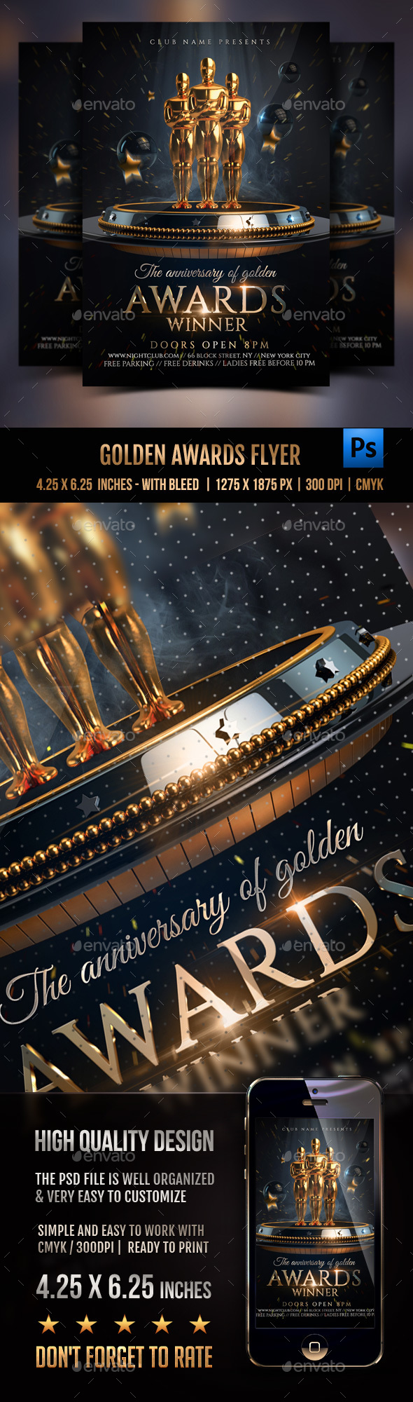 Golden Awards Flyer - Events Flyers