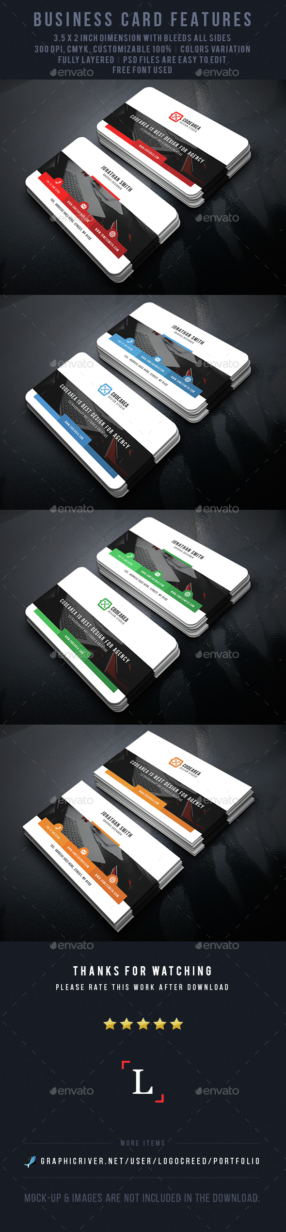 Corporate Business Card - Business Cards Print Templates