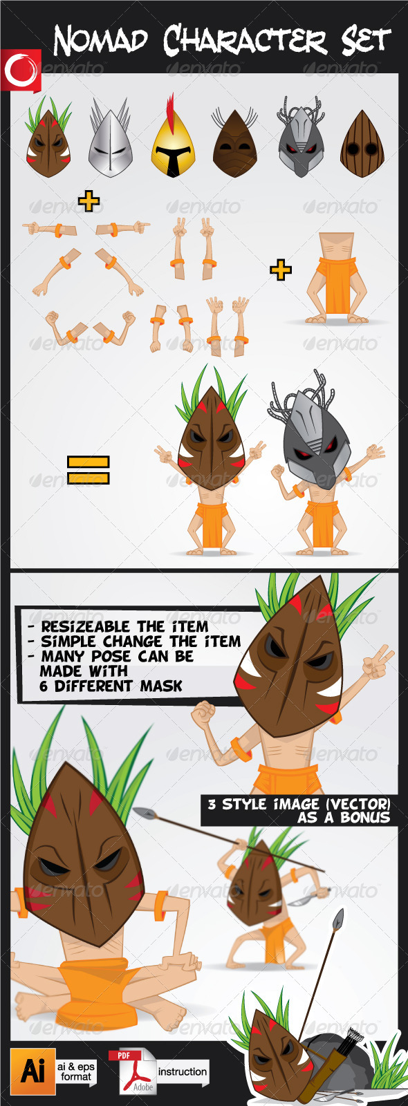 Nomad Character Set - People Characters