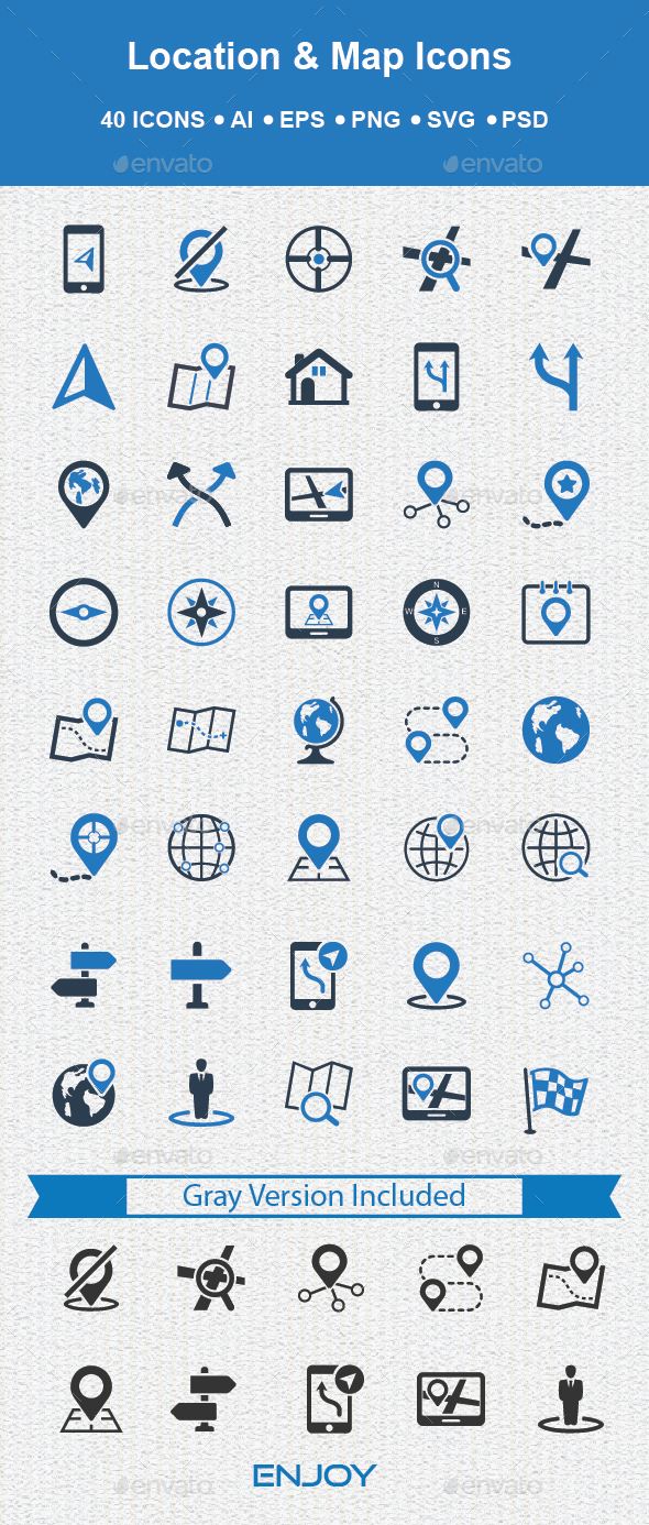 Location & Map icons - Web Icons