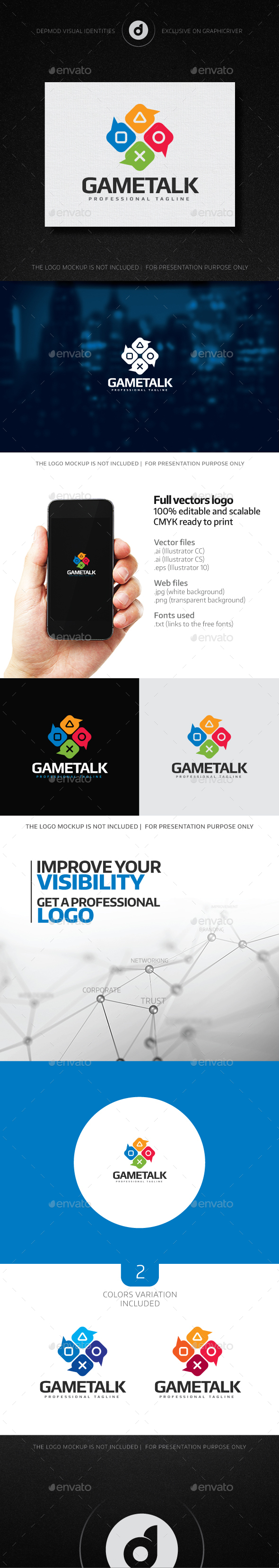 Game Talk Logo - Symbols Logo Templates