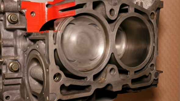 Car Boxer Opposite Engine Motor In Motion
