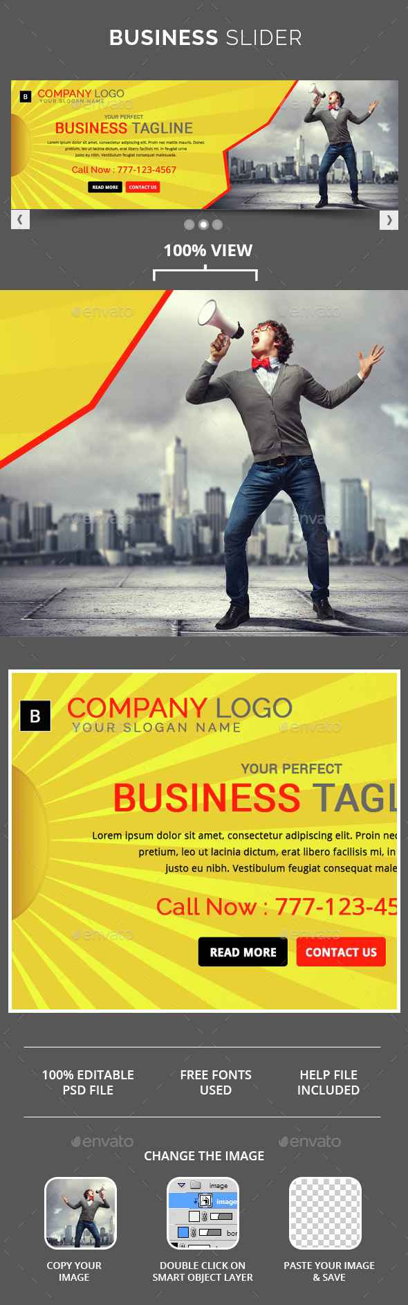 Business Slider v7 - Sliders & Features Web Elements