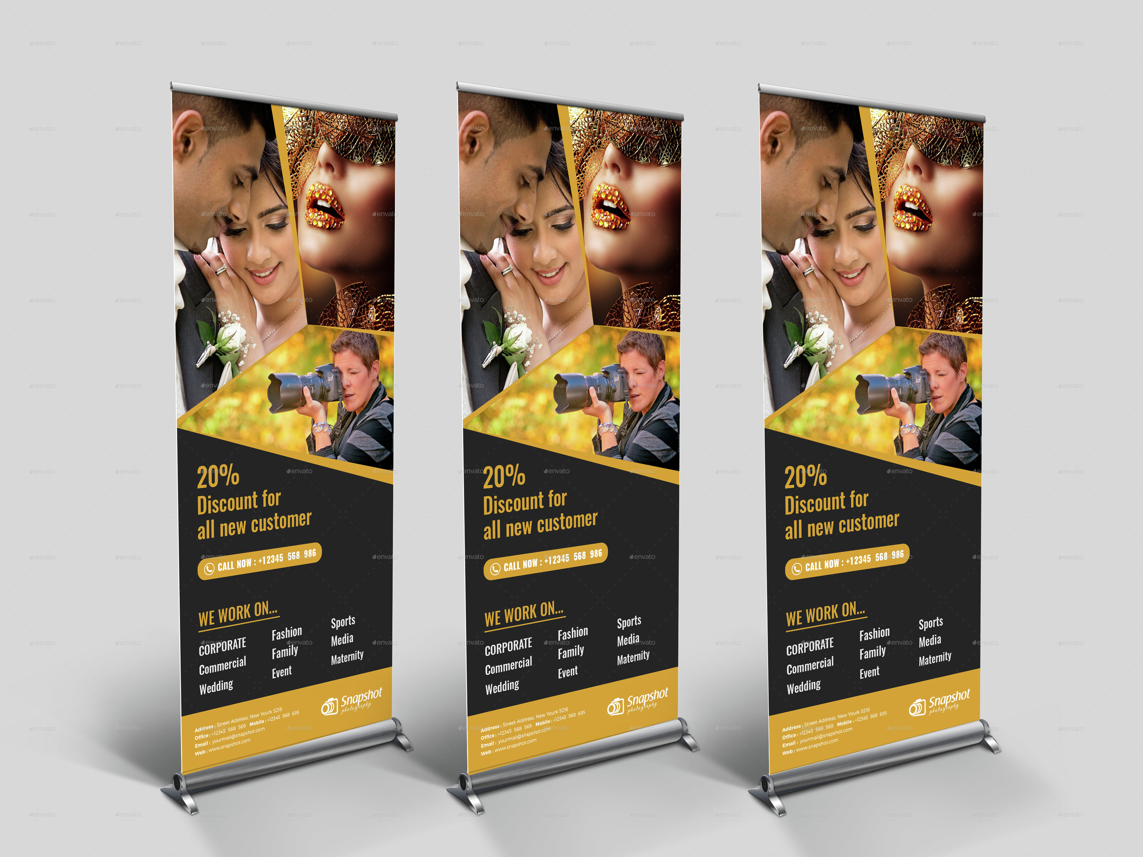 Photography Rollup Banner by peachypixel GraphicRiver