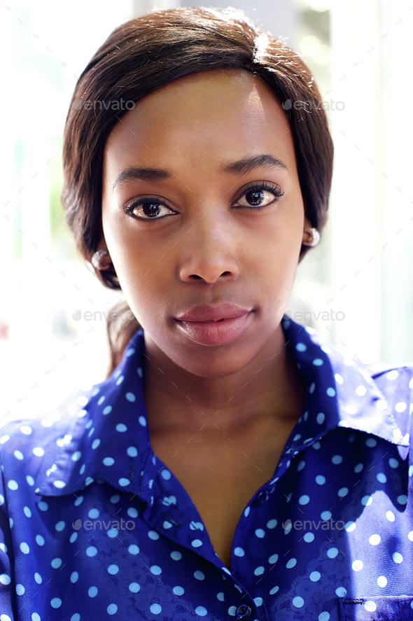 Close up portrait african american business woman Stock Photo by ...