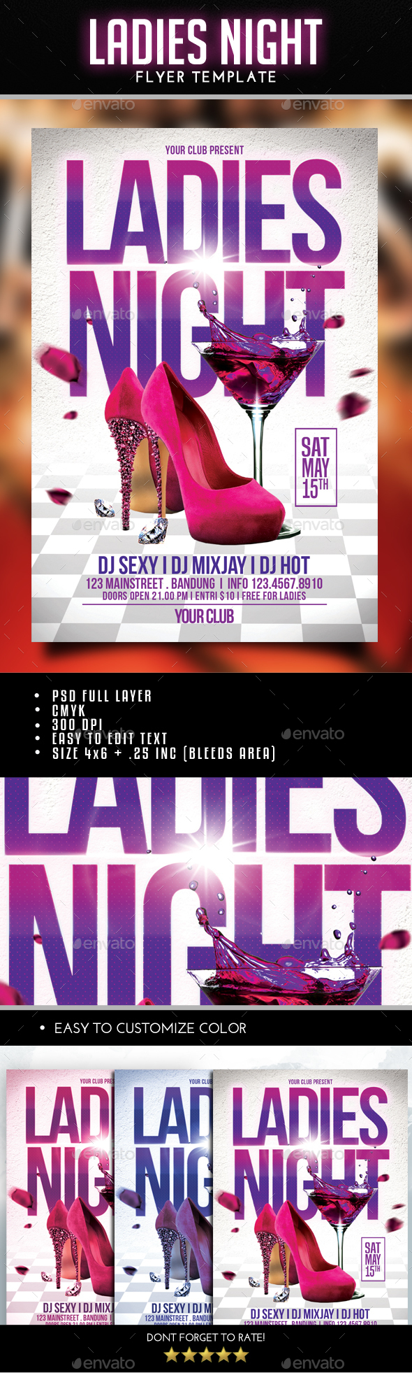 Ladies Night Flyer - Clubs & Parties Events