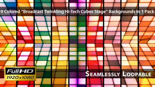Broadcast Twinkling Hi-Tech Cubes Stage - Pack 03