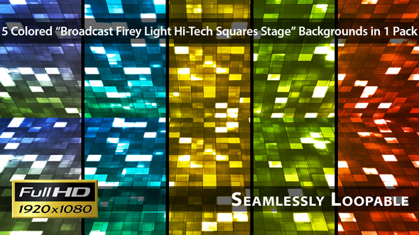 Broadcast Firey Light Hi-Tech Squares Stage - Pack 03