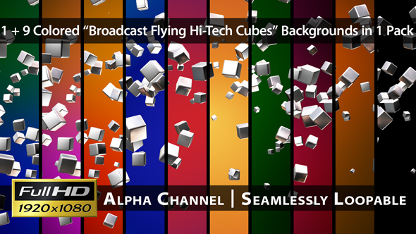 Broadcast Flying Hi-Tech Cubes - Pack 01