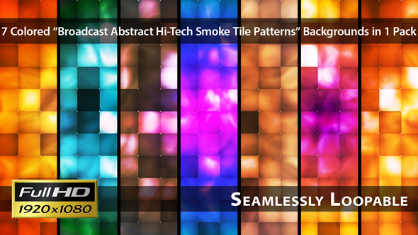 Broadcast Abstract Hi-Tech Smoke Tile Patterns - Pack 01