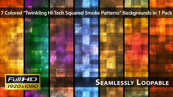 Twinkling Hi-Tech Squared Smoke Patterns - Pack 01