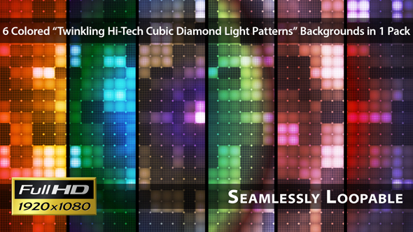 Twinkling Hi-Tech Cubic Diamond Light Patterns - Pack 01