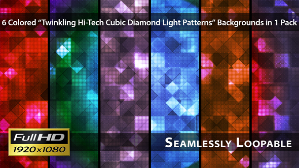 Twinkling Hi-Tech Cubic Diamond Light Patterns - Pack 03