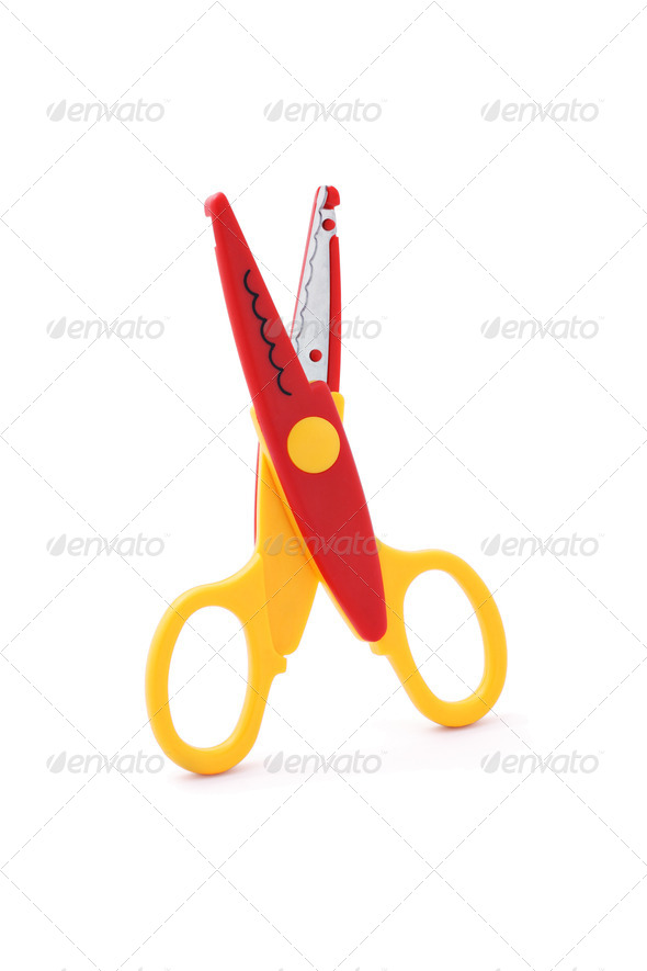 Zigzag scissors Stock Photo by dezign56