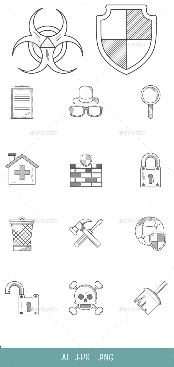 Antivirus Line Icon - Software Icons