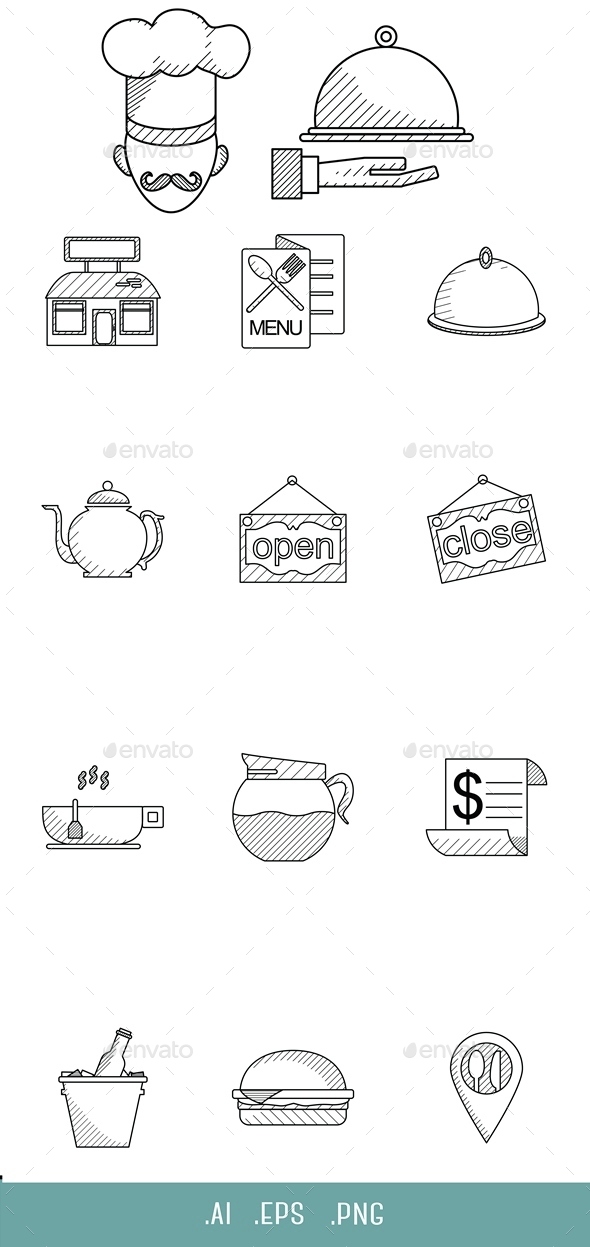 Restaurant Line Icon - Miscellaneous Icons