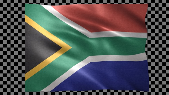 South Africa waving flag looped alt