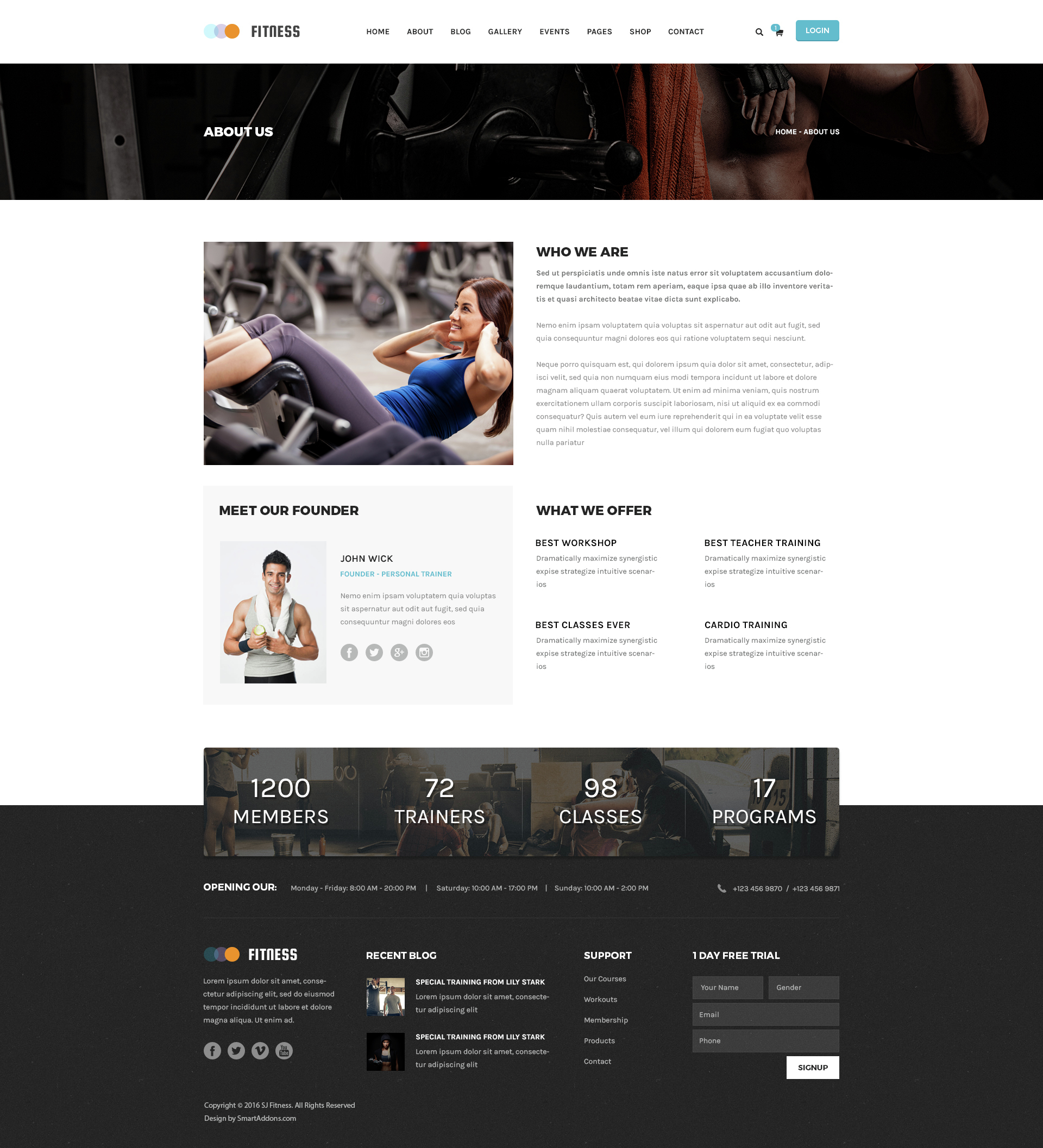 Fitness - Multipurpose Psd Template By Magentech 