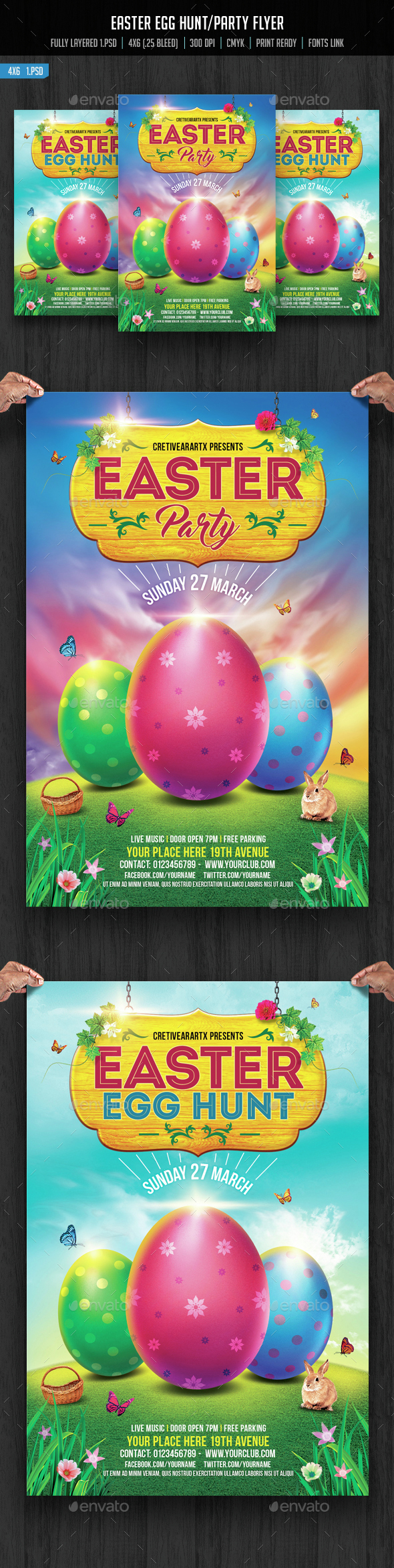 Easter Party Flyer - Clubs & Parties Events