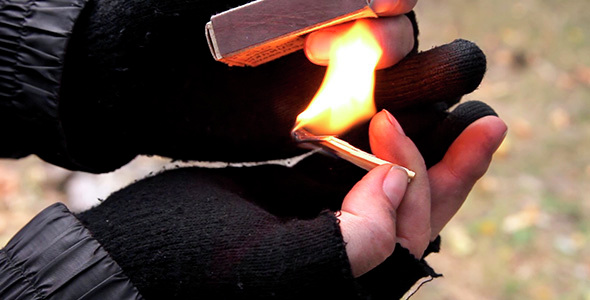Matchstick in the Hands Kindle the fire