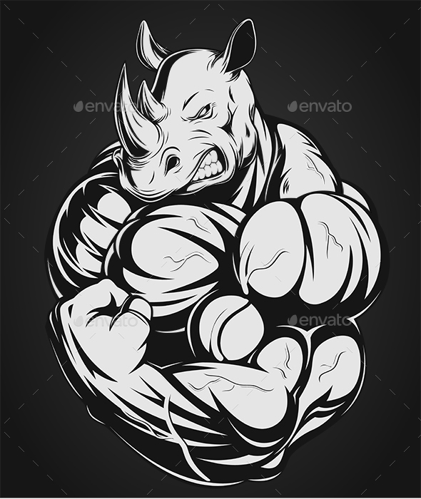 Strong Rhinoceros - Sports/Activity Conceptual