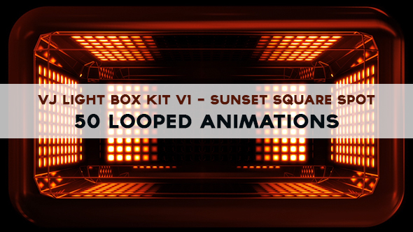 Vj Light Box Kit V1 - Sunset Square Spot Pack