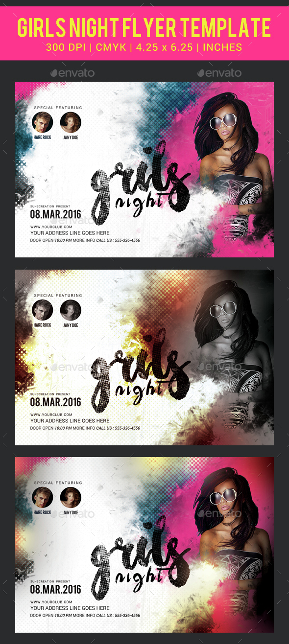 Girls Night Party Flyer Template - Clubs & Parties Events