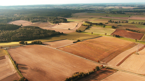 Aerial Footage of a Car on a Country Road