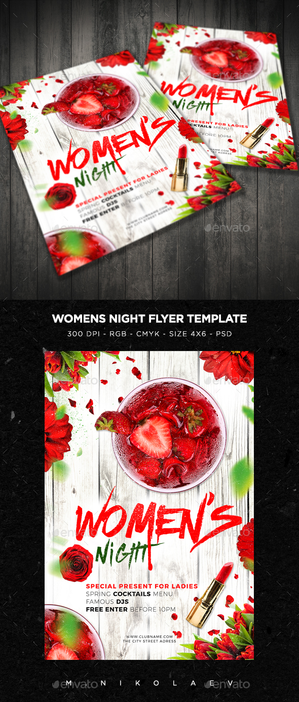 Womens Night Flyer - Clubs & Parties Events