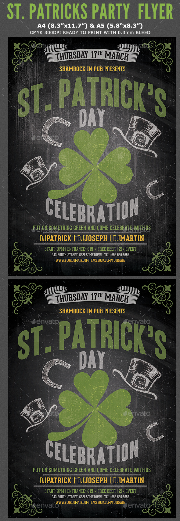 Saint Patrick's Party Flyer Template - Events Flyers