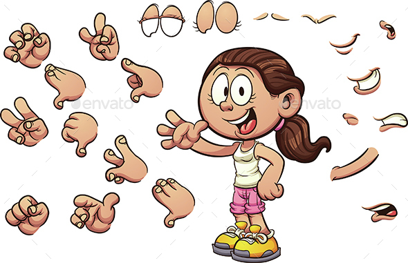 Cartoon Girl - People Characters