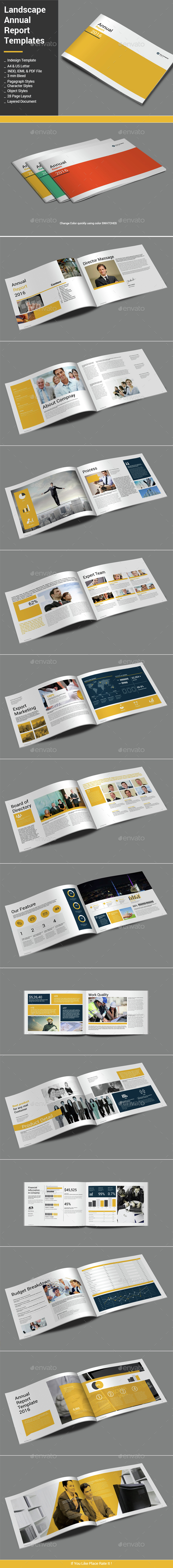 Landscape Annual Report Template - Informational Brochures