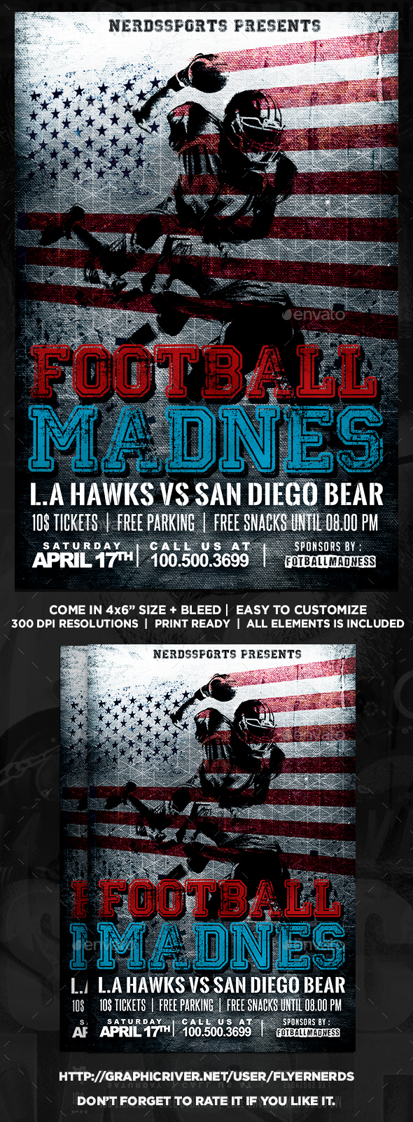 Football Madness Sports Flyer - Sports Events