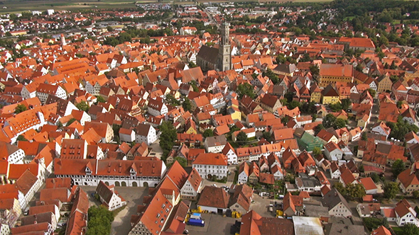 Aerial Footage of a HistoricTown