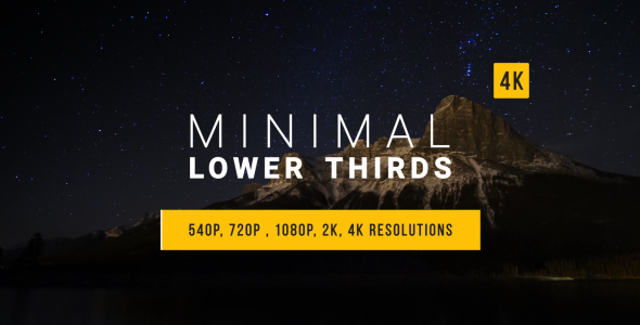 Minimal Lower Thirds - VideoHive 15002451